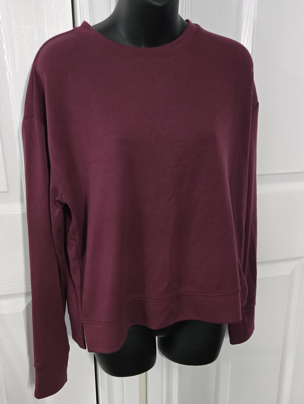 Danskin Relaxed Crew Sweatshirt in Plum